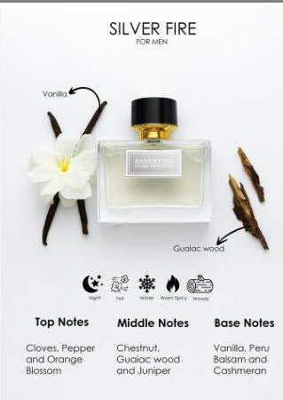 BOSHARA SILVER FIRE PERFUME - FOR MEN 75ML - Anwar Store