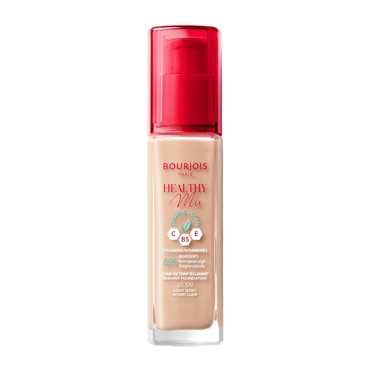 Bourjois Healthy Mix Foundation 50.5n Light Ivory 30ml - كريم أساس أنور 30 مل