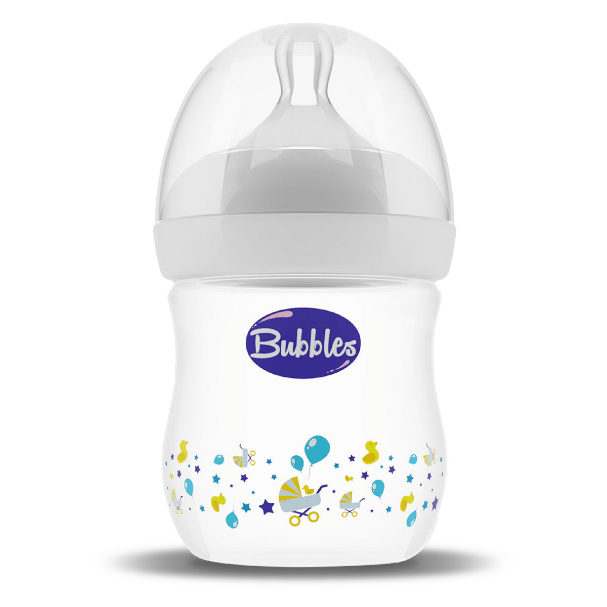 BUBBLES NATURAL FEEDING BOTTLE 150 ML – WHITE - Anwar Store