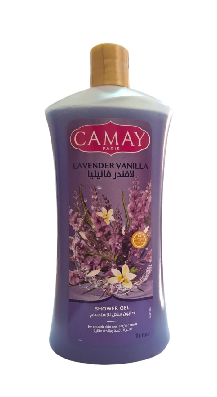 CAMAY SHOWER GEL LAVENDER VANILLA 1LITER - Anwar Store