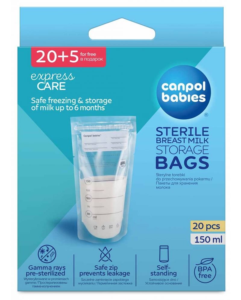 CANPOL BABIES MILK STORAGE BAGS 150ML 20PCS - Anwar Store
