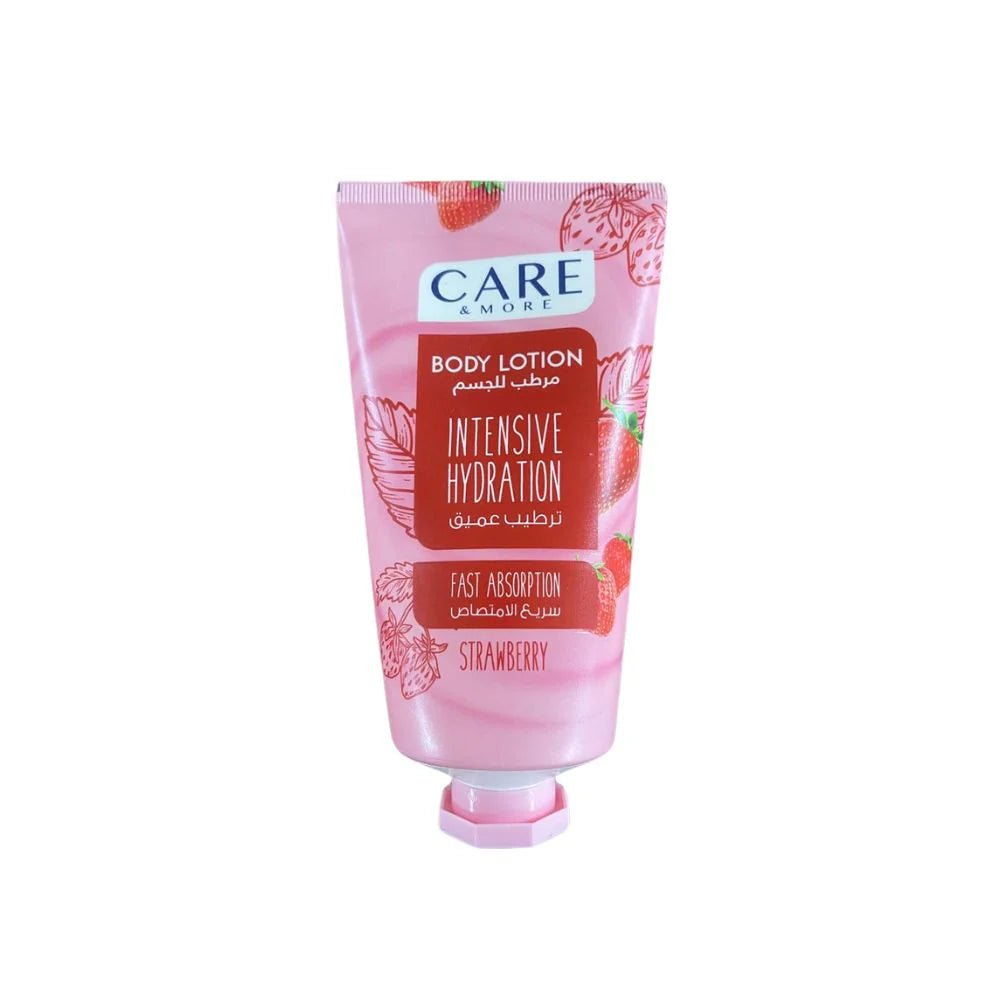 CARE & MORE BODY LOTION FAST ABSORPTION STRAWBERRY 150ML - Anwar Store