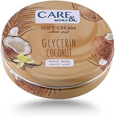 Care & More Glycerin and Coconut Soft Cream 250ml - لوشن مرطب كير آند مور 250 مل