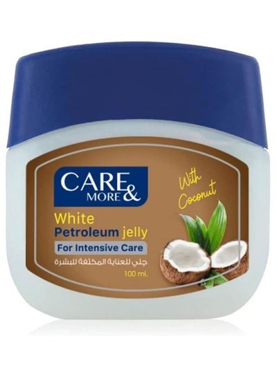 CARE & MORE WHITE PETROLEUM JELLY WITH COCONUT FOR INTENSIVE CARE 100ML - Anwar Store