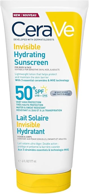 CERAVE INVISIBLE HYDRATING SUNSCREEN SPF50+ FACE & BODY 177ML - Anwar Store
