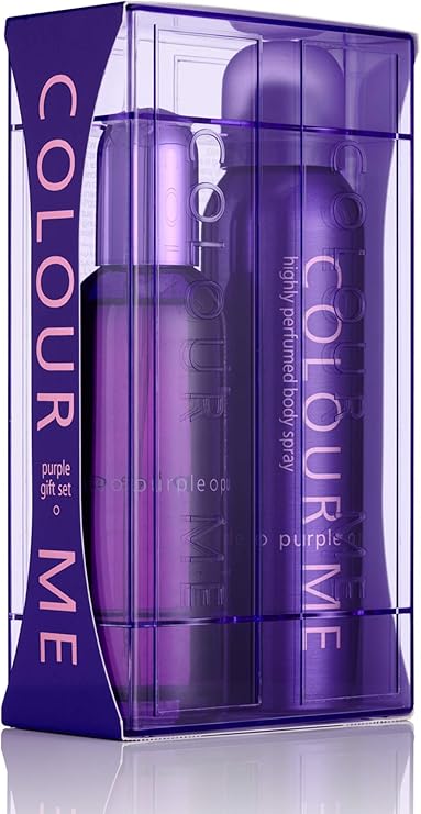 Color Me Purple Gift Set EDP 100ml + Body Spray 150ml - عطر Colour Me 100 مل