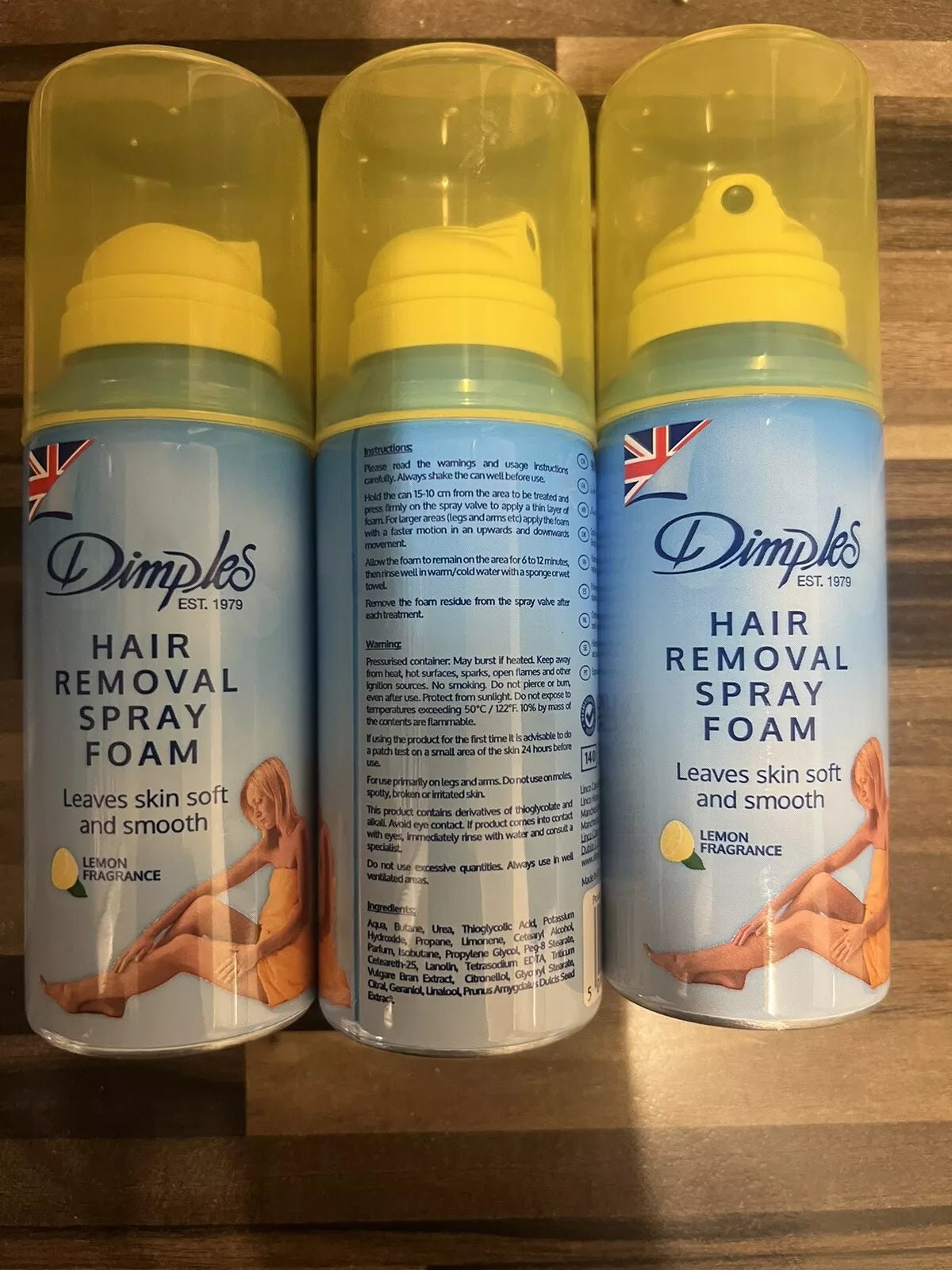 Dimples Hair Removal Spray Foam LEMON Fragrance - 100 ml - Anwar Store