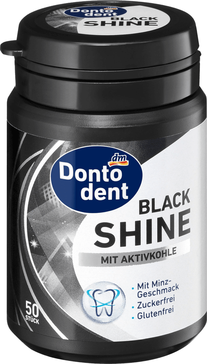 DONTO DENT BLACK SHINE GUM 50 PIECE - Anwar Store