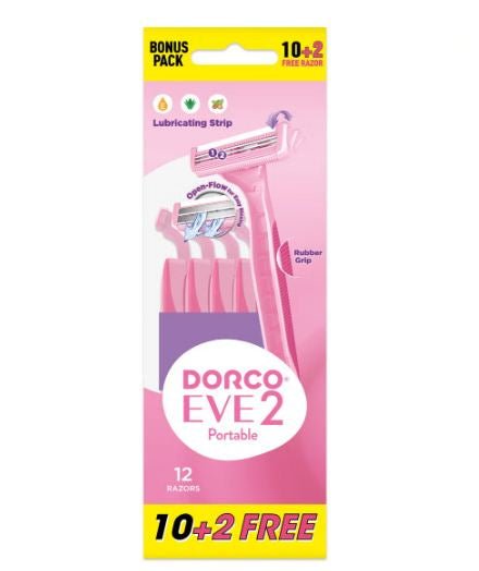 DORCO EVE 2 ( 10+2) 12 RAZORS PINK - Anwar Store