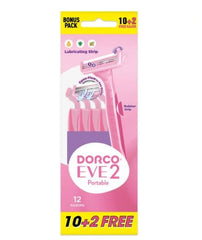 DORCO EVE 2 ( 10+2) 12 RAZORS PINK - Anwar Store