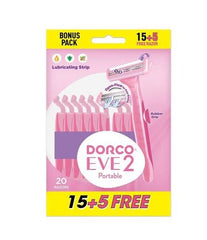 DORCO EVE 2 ( 15+5) 12 RAZORS PINK 20 RAZORS - Anwar Store