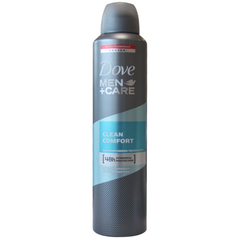 DOVE MEN +CARE CLEAN COMFORT DEODORANT SPRAY 250ML - Anwar Store