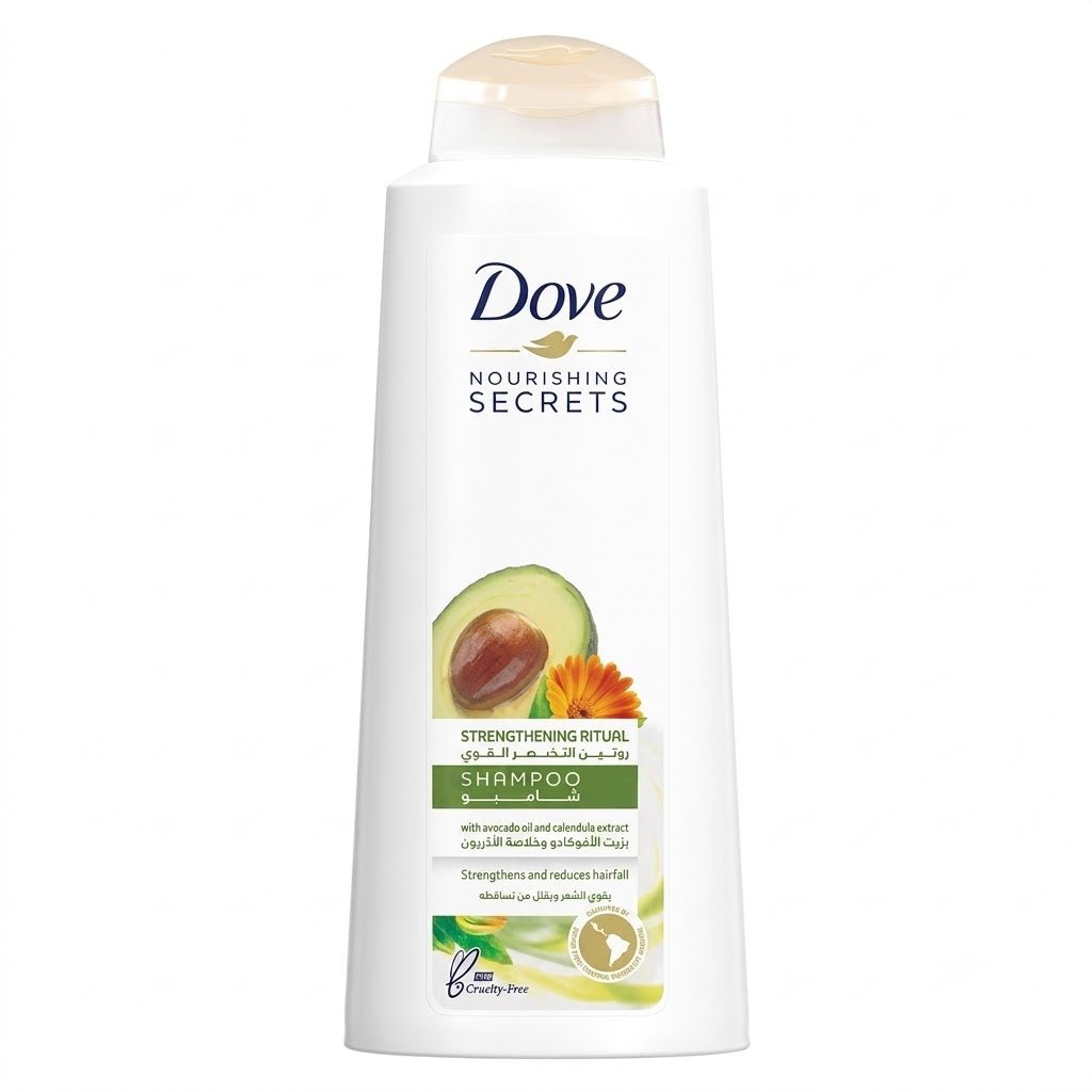 DOVE STRENGTHENING RITUAL SHAMPOOO WITH AVOCADO OIL AND CALENDULA EXTRACT 600ML - Anwar Store