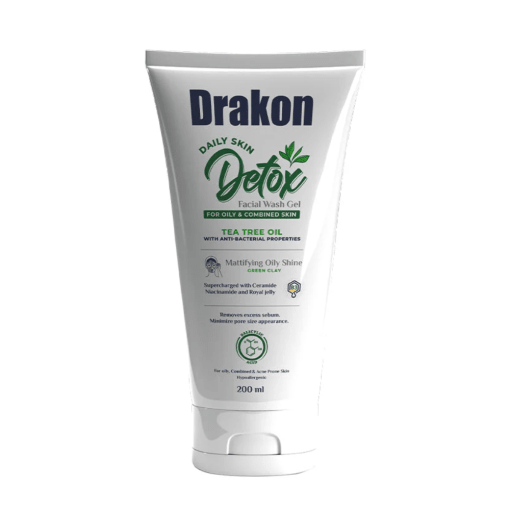 DRAKON DAILY SKIN DETOX FACIAL WASH GEL FOR OILY&COMBINED SKIN 200ML