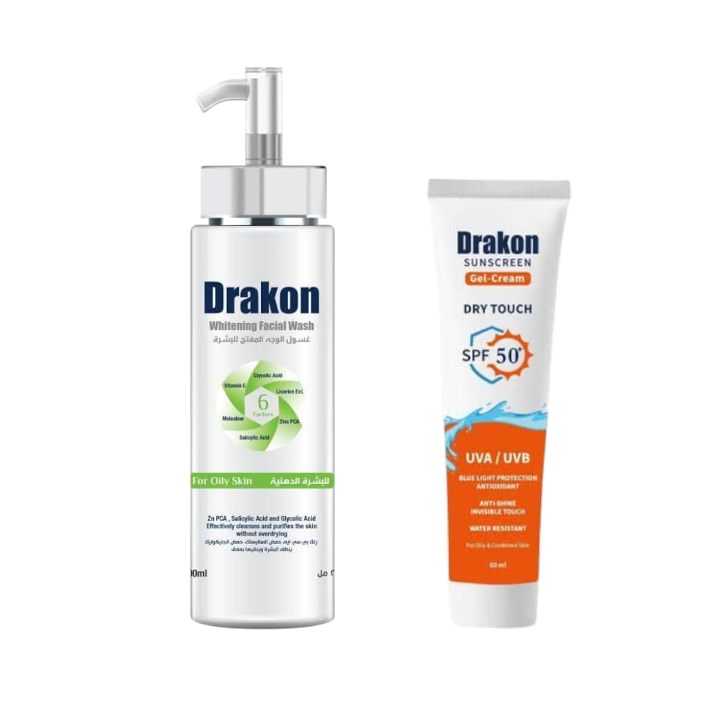 DRAKON FACIAL WASH + SUNSCREEN GEL CREAM OFFER - Anwar Store