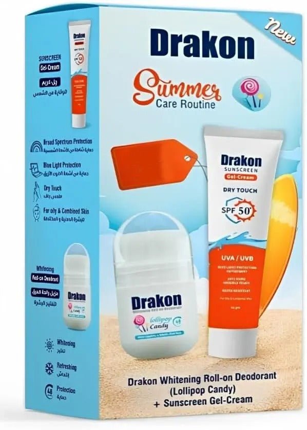 DRAKON SUMMER CARE ROUTINE ROLL ON (LOLLIPOP CANDY) + GEL CREAM 60GM OFFER - Anwar Store