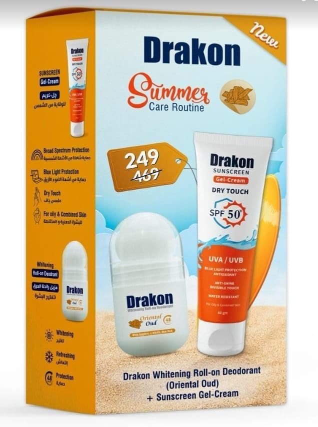 DRAKON SUMMER CARE ROUTINE ROLL ON (OUD) + GEL CREAM 60GM OFFER - Anwar Store