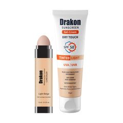 Drakon Whitening Eye Contour Concealer+Tinted Sunscreen Foundation SPF50+ (Light Shades)