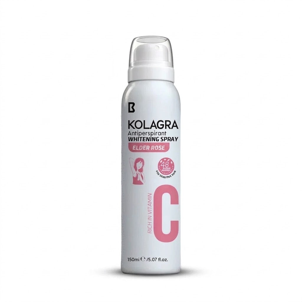 KOLAGRA ANTIPERSPIRANT ELDER ROSE WHITENING SPRAY FOR WOMEN 150ML