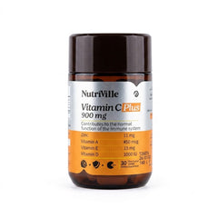 NUTRIVILLE VITAMIN C PLUS 900MG 30TAP