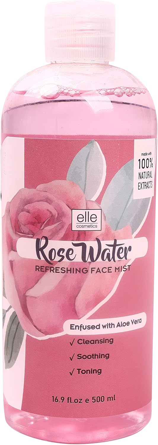 ELLE ROSE WATER REFRESHING FACE TONER 500ML - Anwar Store