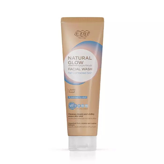 EVA SKIN CARE NATURAL GLOW FACIAL WASH FOR COMBINED SKIN 100ML - Anwar Store