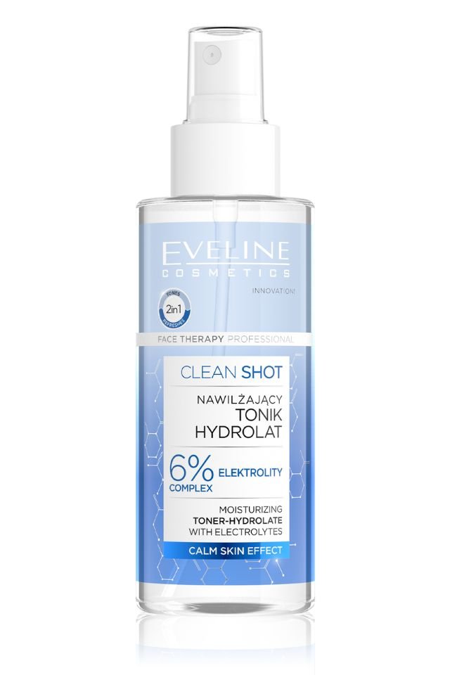 Eveline Clean Shot Hydrating Face Toner 150ml - تونر للوجه eveline 150 مل