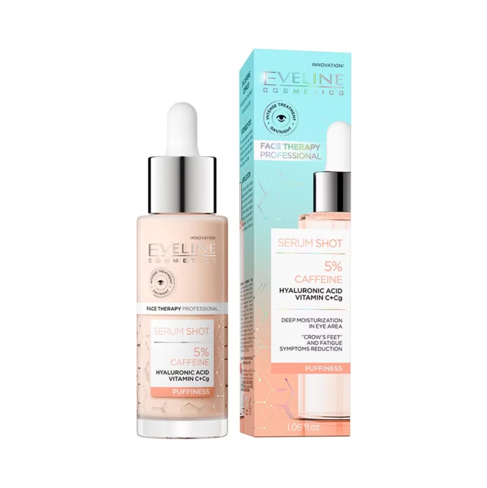 Eveline Serum Shot 5% Caffeine 30ml - سيروم للوجه eveline 30 مل