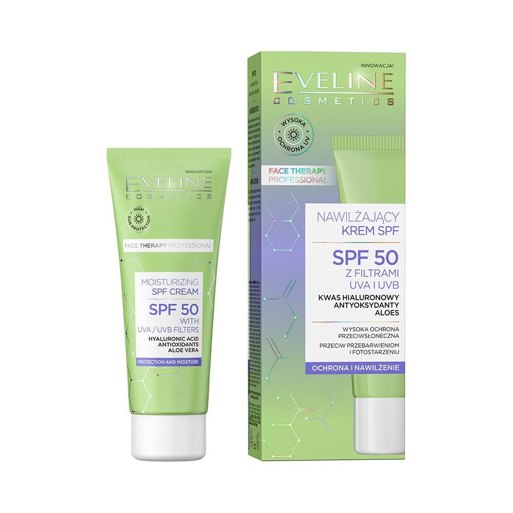 Eveline SPF 50 Cream Aloe Vera 30ml - واقي شمس أنور 30 مل