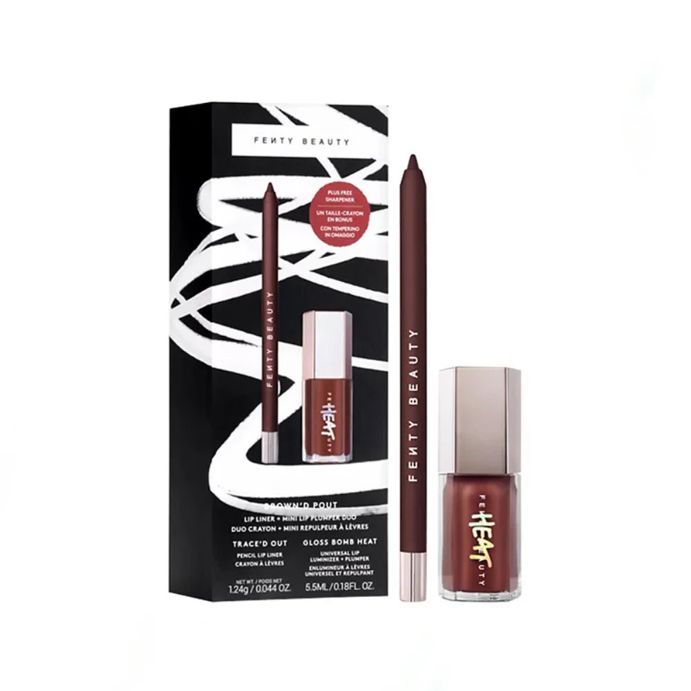 Fenty Beauty Brown'd Pout Lip Liner + Mini Lip Plumper Duo NEW - Anwar Store