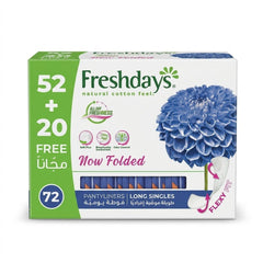 FRESHDAYS PANTYLINERS LONG SINGLES 72PCS - Anwar Store