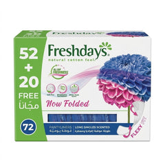 FRESHDAYS PANTYLINERS LONG SINGLES SCENTED 72PCS - Anwar Store