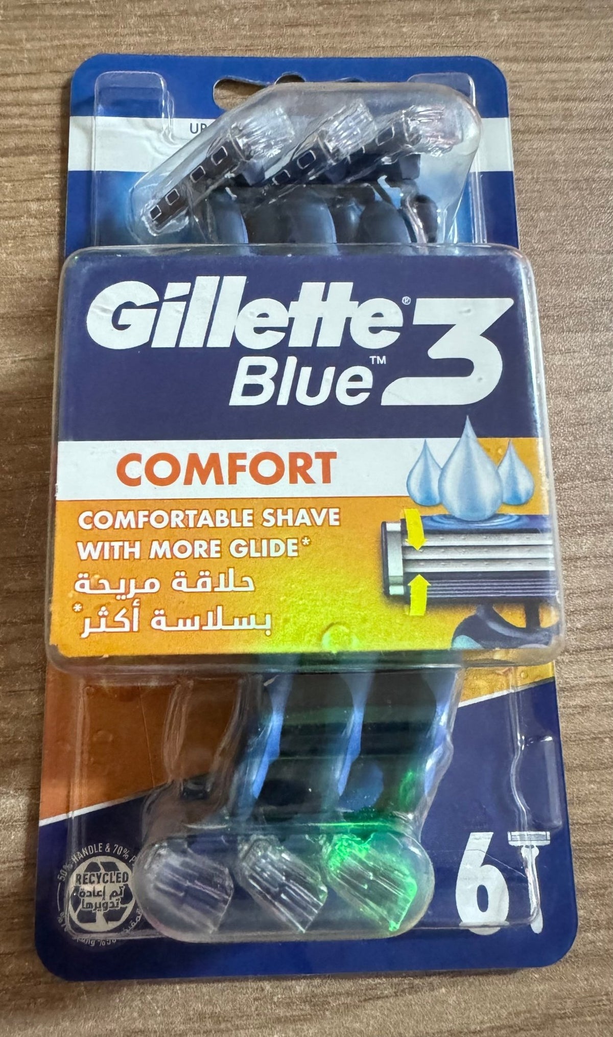 GILLETTE BLUE 3 COMFORT 6 PCS - Anwar Store