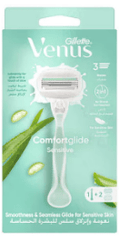 GILLETTE VENUS COMFORTGLIDE SENSITIVE WITH GEL BARS WOMEN RAZOR BLADE REFILLS 3 PCS - Anwar Store