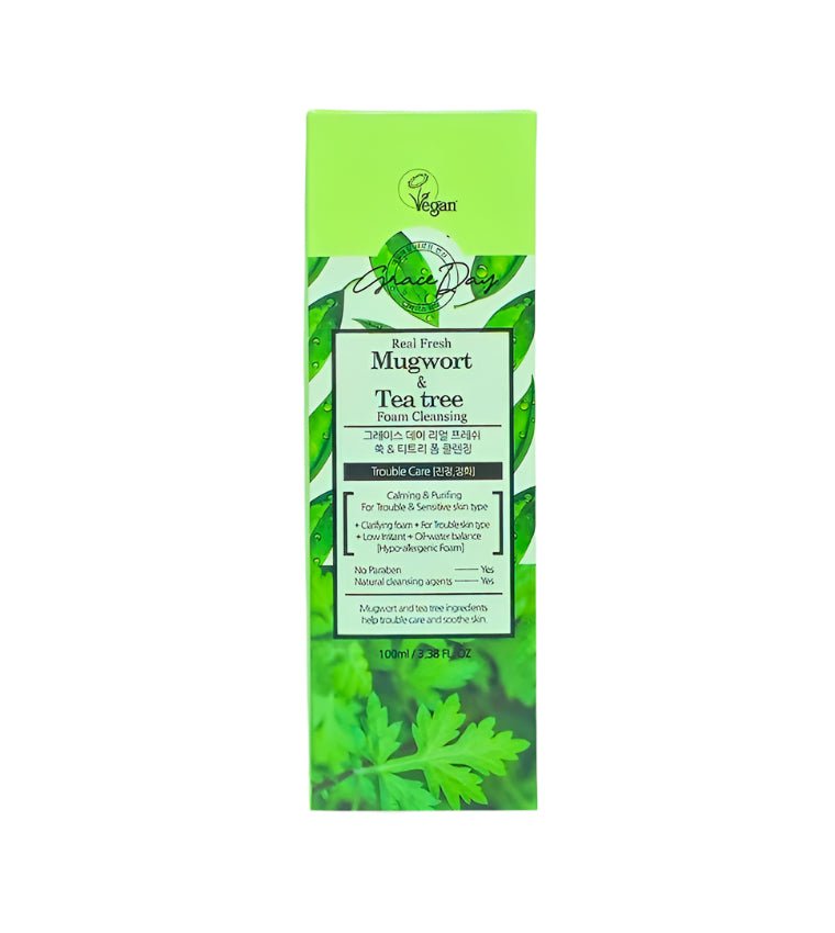 Grace Day Real Fresh Mugwort & Tea Tree Foam Cleanser 100ml - Anwar Store