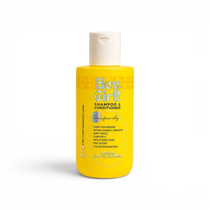 Hey Girl shampoo & conditioner vanilla salted caramel for curly damaged hair 300 ML - Anwar Store