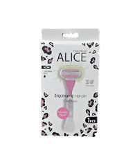 ALICE ERGONOMIC HANDLE CONFIDENCE 3 TRIPLE BLADE 1PCS PINK