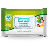 WHITE ANTIBAVTERIAL MULTIPURPOSE WIPES 50PCS