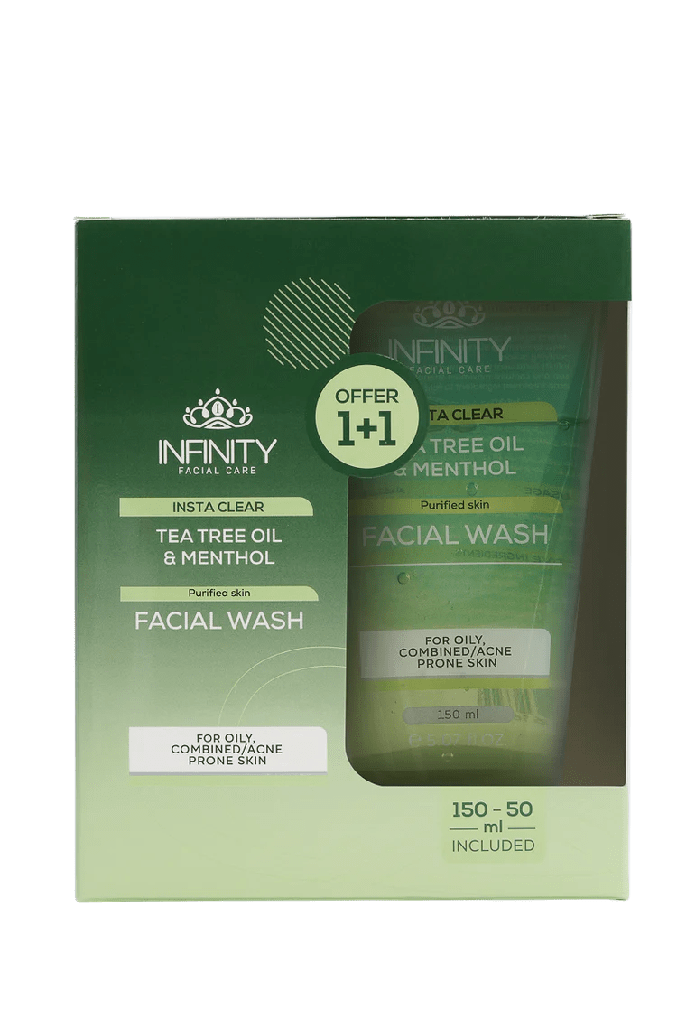 INFINITY INSTA CLEAR FACIAL WASH 150ML +INFINITY INSTA CLEAR FACIAL WASH 50ML(OFFER) - Anwar Store