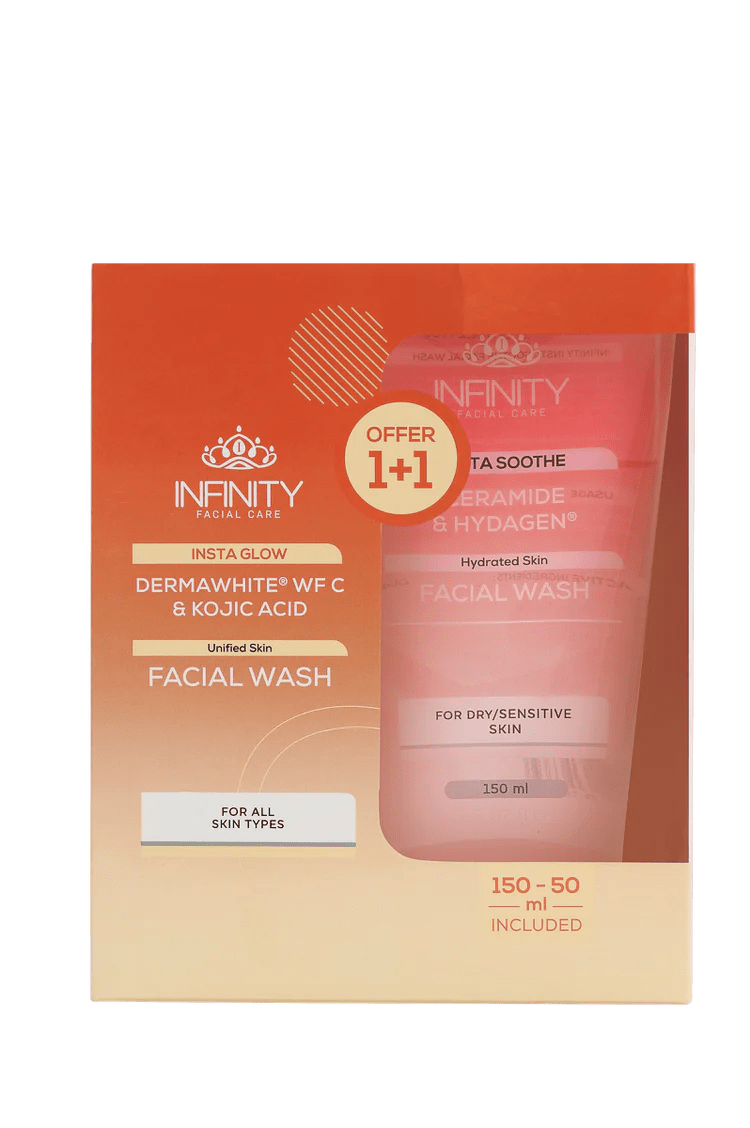 INFINITY INSTA GLOW FACIAL WASH 150ML + INFINITY INSTA GLOW FACIAL WASH 50ML (OFFER) - Anwar Store