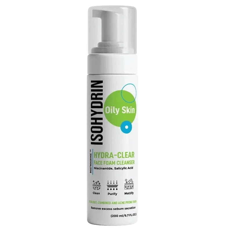Isohydrin Hydra Clear Foam Cleanser 200ml - عناية بالبشرة الدهنية والمعرضة لحب