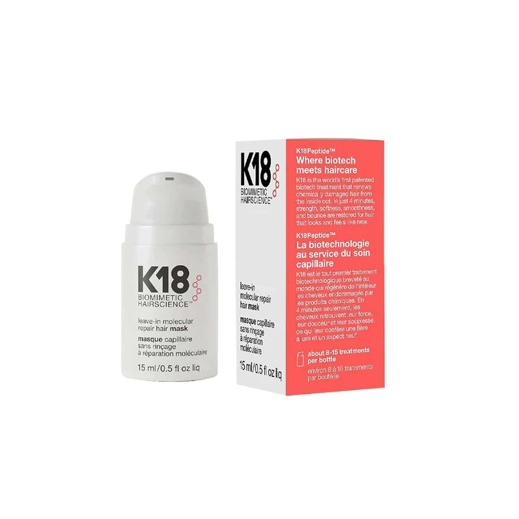 K18 Leave in 15 ml | كريم تصفيف للشعر كي18 15 مل - Anwar Store
