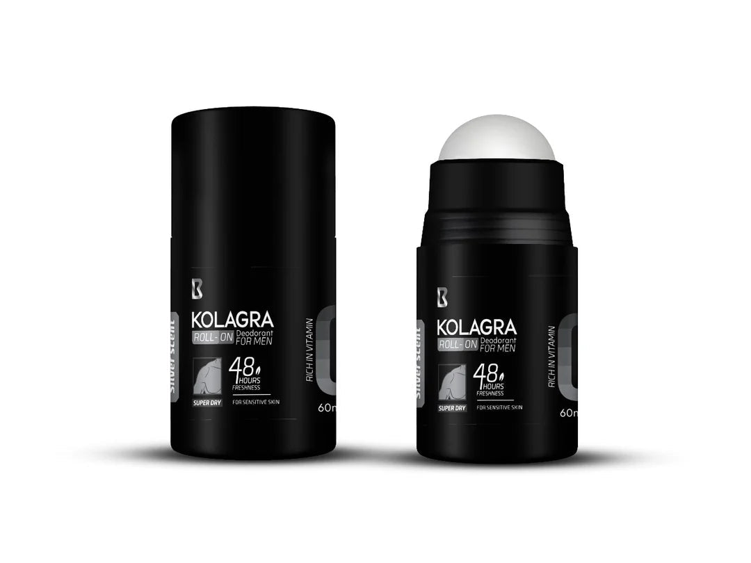 KOLAGRA SUPER DRY 48H MENS ROLL-ON DEODORANT SILVER SCENT 60ML - Anwar Store