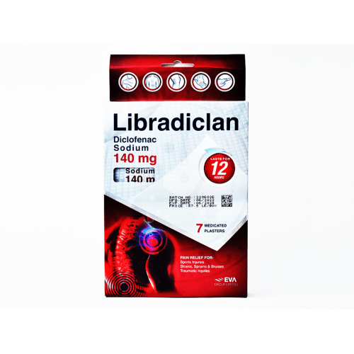 Libradiclan 140 mg 7 medicated plasters - Anwar Store