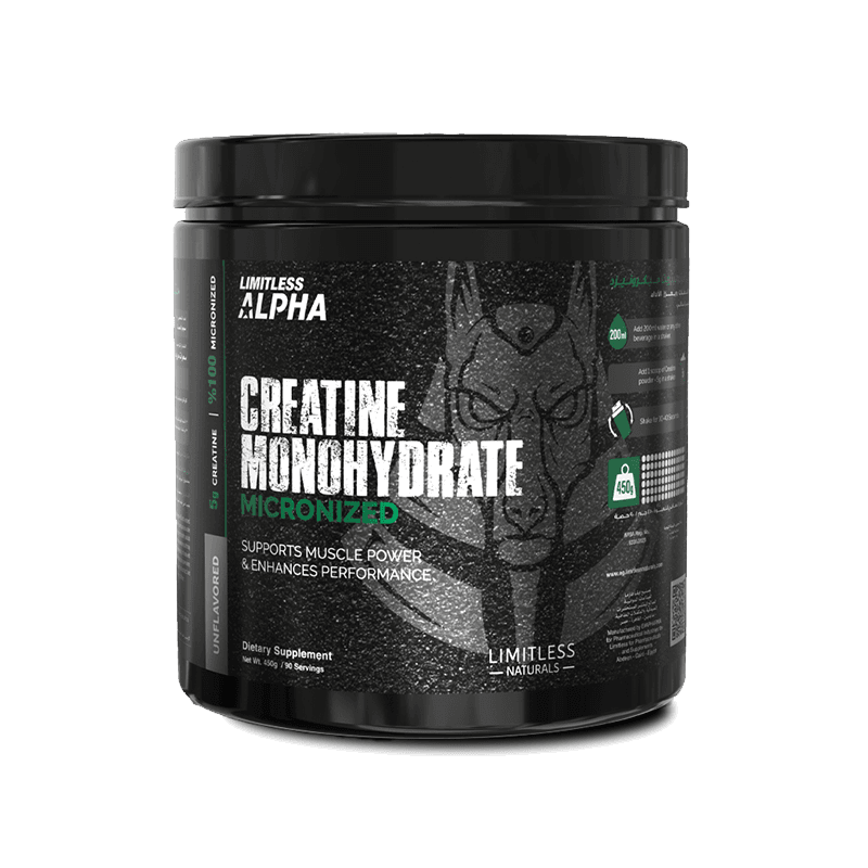 Limitless Alpha Creatine Monohydrate 450gm - منتج للعناية ليمتلس 450 جم