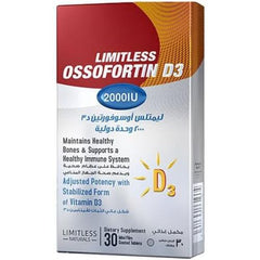 LIMITLESS OSSOFORTIN D3 2000 30 tablets - Anwar Store