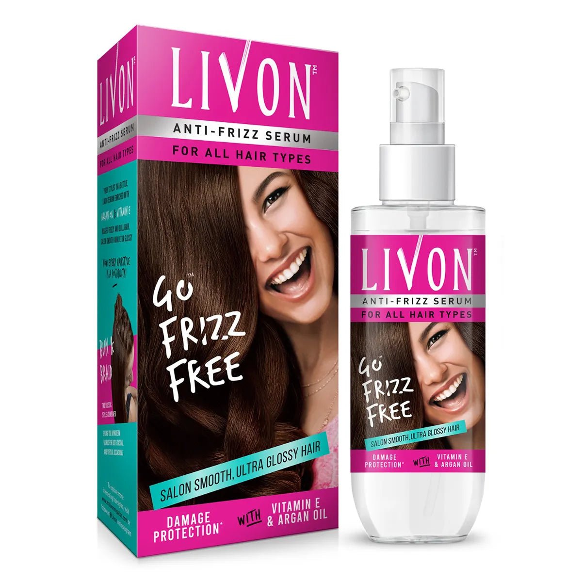LIVON ANTI FRIZZ SERUM FOR ALL HAIR TYPES 100ML - Anwar Store