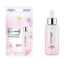 LOREAL GLYCOLIC-BRIGHT INSTANT GLOWING SERUM -30ML + SERUM MASK 22G FREE - Anwar Store