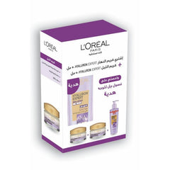 LOREAL PARIS HYALURON DAY CREAM 50ML+ HYALURON NIGHT CREAM 50ML + HYALURON FREE GEL WASH 200ML - Anwar Store