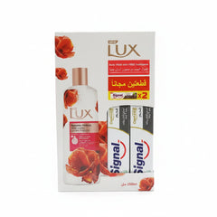 LUX ROMANTIC HIBISCUS BODY WASH250ML+2 FREE TOOTHPASTE SIGNALCHARCOAL25GM - Anwar Store